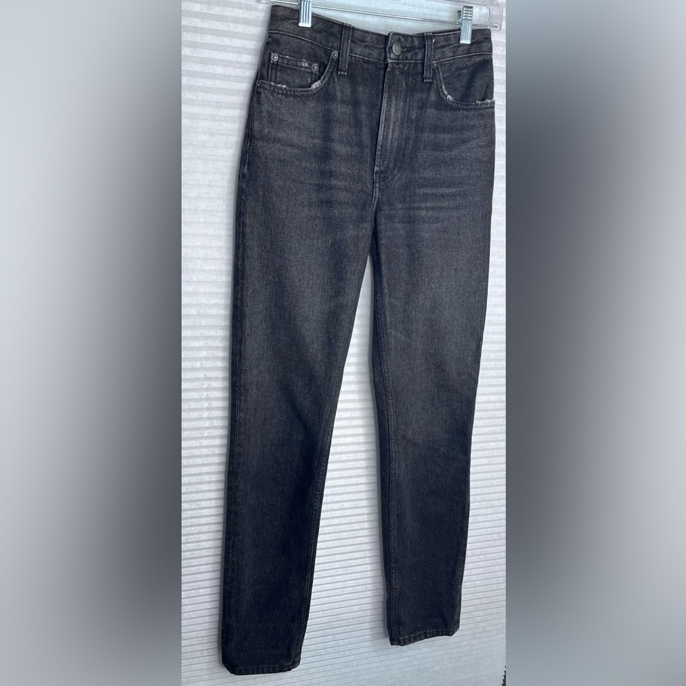 ‼️NOT FOR SALE‼️Reformation high rise straight leg jeans in black Size 24 - Picture 12 of 12